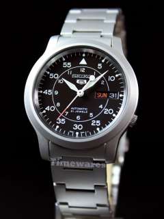   seiko model snk809k1 type analog display casual wristwatches glass