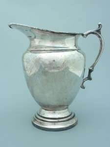 Antique Silver Plated Copper Cold Drink Pitcher Jug  