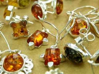 WHOLESALE LOT 50 Baltic Amber & 925 Solid Sterling Sterling Silver 