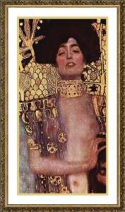 Art Nouveau Artist Gustav Klimts Judith Detail Gold Counted Cross 