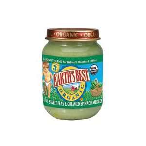 Earths Best, Organic Junior Sweet Peas & Creamed Spinach Melody, 12/6
