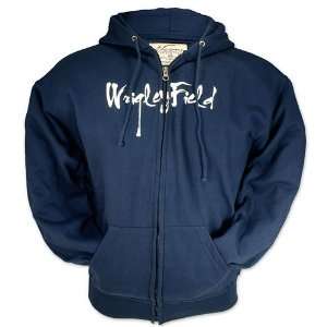  Wrigley Field Navy Script Hooded Sweatshirt Sports 