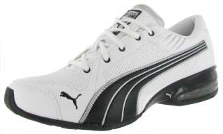 PUMA Tri Run Perforated Leather Running Training Athletic Sneakers 