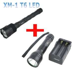 com 3x Cree XML Xm l T6 LED 3800lm Flashlight Torch SET + 1300lm Cree 