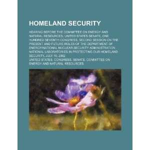  Homeland security hearing before the Committee on Energy 
