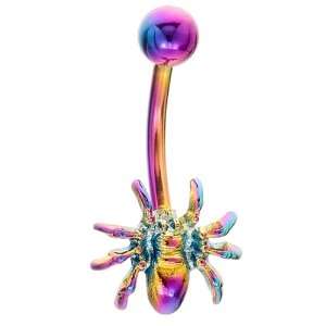  Rainbow Creepy Crawler Anodized Titanium Spider Belly 