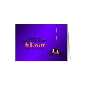  Creepy Spider Halloween   for Legal Assistant Card Health 
