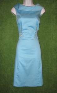ALEX MARIE Blue Cotton Collar Button Veratile Dress 6  