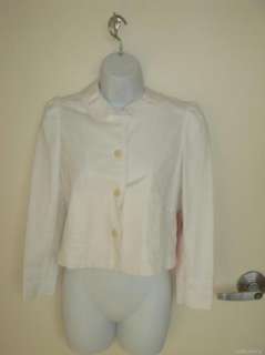 NWT AUTHENTIC JUICY COUTURE WHITE COTTON TWILL JACKET 2  