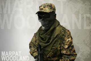 Party Costume Military Army BDU Uniform 4pcs Set (Marpat Woodland 