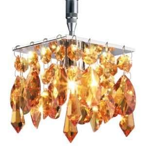  Cristello Amber S Down Pendant by Bruck Lighting Systems 