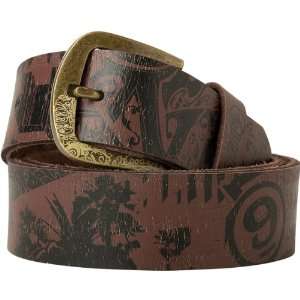 Sector 9 Patches Leather Mens Sportswear Belt   Brown / Large/X Large