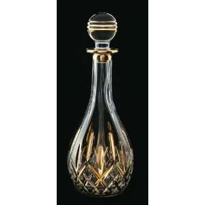 Crystal Decanter Decorated with 24k Gold and Platinum  
