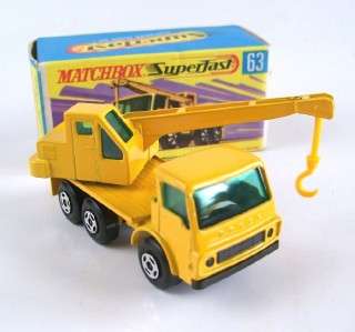 MATCHBOX SUPERFAST 63 DODGE CRANE TRUCK, 1971, MIB  
