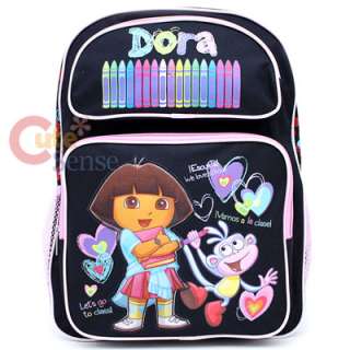 Dora The Explorer Dora & Boots School Backpack Large Crayon Black