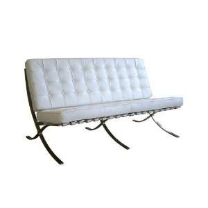  Wholesale Interiors A288WH 2seat White Barcelona 2seater 