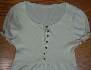 Juniors babydoll top, cream color, 100% cotton (Pre owned)  