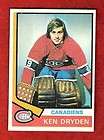 1974/75 Topps Hockey Ken Dryden #155 Montreal Canadiens