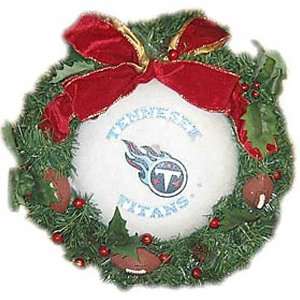   Titans 24 Fiber Optic Holiday Wreath   NFL Wreaths