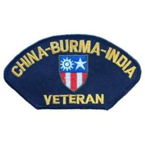 WWII China Burma India Veteran Hat Patch 2 3/4 x 5 1/4 