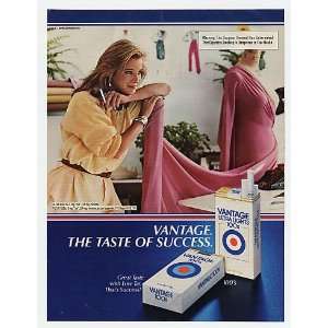  1985 Vantage Cigarette Seamstress Print Ad (6535)