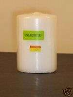 16 Unscented White 3x4 Pillar USA made Candle Lite  
