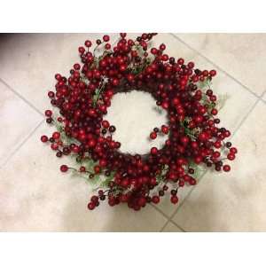  24 inch Christmas Red Berry Wreath