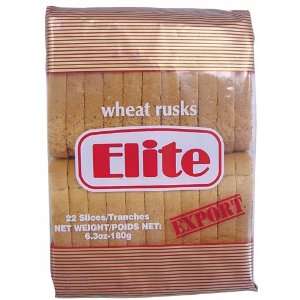 Elite Whole Wheat Rusks 180 Gram Package  Grocery 