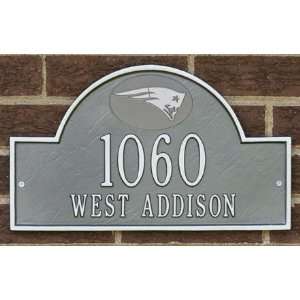  New England Patriots Pewter & Silver Personalized Address 