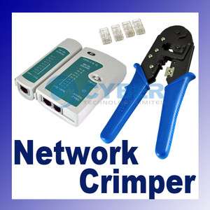 Network Crimper Connector 100 RJ45 CAT5 Cable Tester  