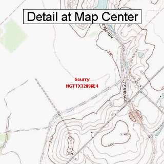  USGS Topographic Quadrangle Map   Scurry, Texas (Folded 