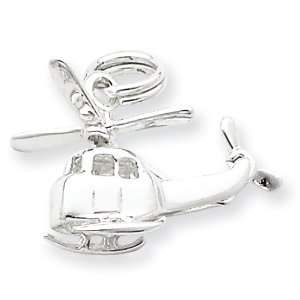  Sterling Silver Helicopter Charm West Coast Jewelry 