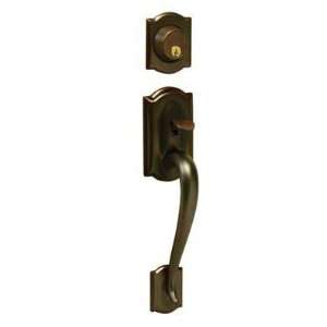 Schlage F62CAM613PLY F Series Oil Rubbed Bronze Keyed Entry Handleset