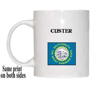    US State Flag   CUSTER, South Dakota (SD) Mug 