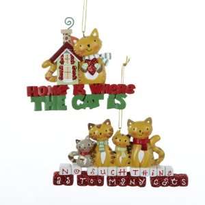  Club Pack of 12 Cute Cat Lovers Christmas Ornaments