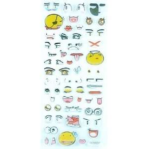  Cute Japanese Face Stickers (Epoxy) Toys & Games
