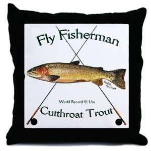  Cutthroat Trout Sports Throw Pillow by 