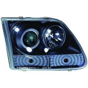 IPCW CWS 501B2 Clear Projector Headlight with Rings and Black Housing 