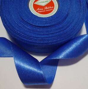 Clear Blue Satin Ribbon Trim Single Faced 33y 1 S36  