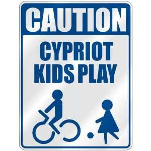   CAUTION CYPRIOT KIDS PLAY  PARKING SIGN CYPRUS