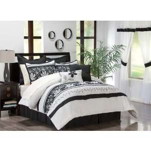 Victoria Classics CYS 8CS IN BR Wave Embroidery 8 Piece Comforter Set 