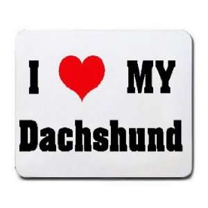  I Love/Heart Dachshund Mousepad