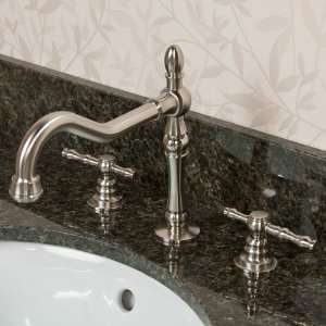   with Lever Handles & Pop up Drain   No Overflow Holes   Brushed Nickel