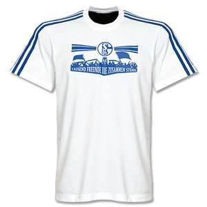  11 12 Schalke Graphic Tee   White/Blue