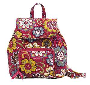 Sangria Mini Back Pack Quilted Purse Handbag Red  