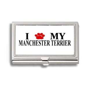  Manchester Terrier Paw Love My Dog Business Card Holder 