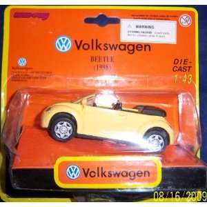   1998 Volkswagen Bettle Convertible 1/43 scale yellow Toys & Games