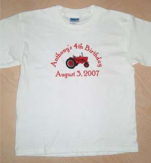 Personalized FARM TRACTOR Name or Birthday T Shirt  
