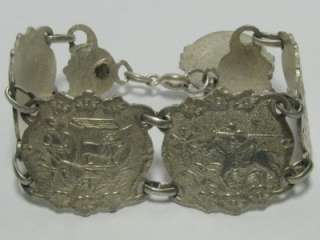 Silver Plated Bracelet of Don Quixote and Sancho Panz  