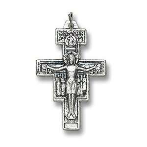  Saint Francis San Damiano Crucifix 1 1/4 Inch with Velour 